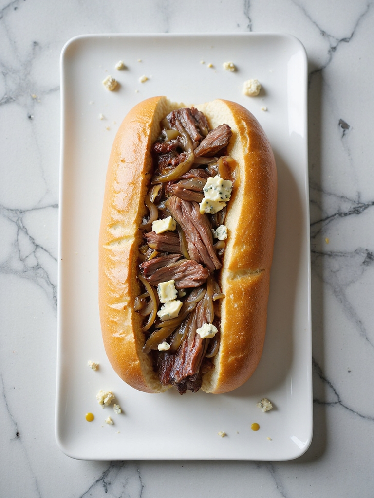 gourmet ribeye cheese sandwich