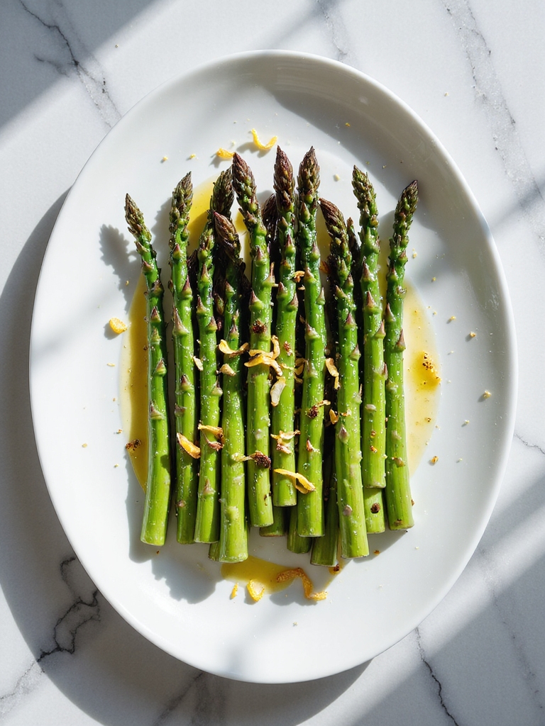 grilled asparagus with lemon zest