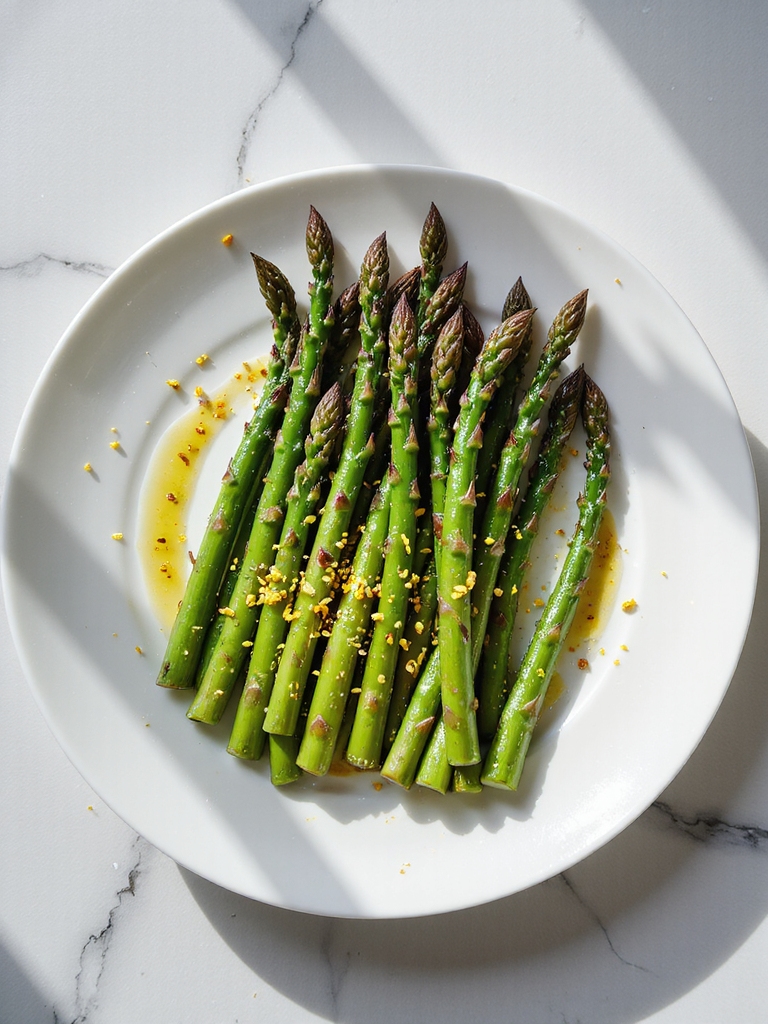 grilled asparagus with lemon zest