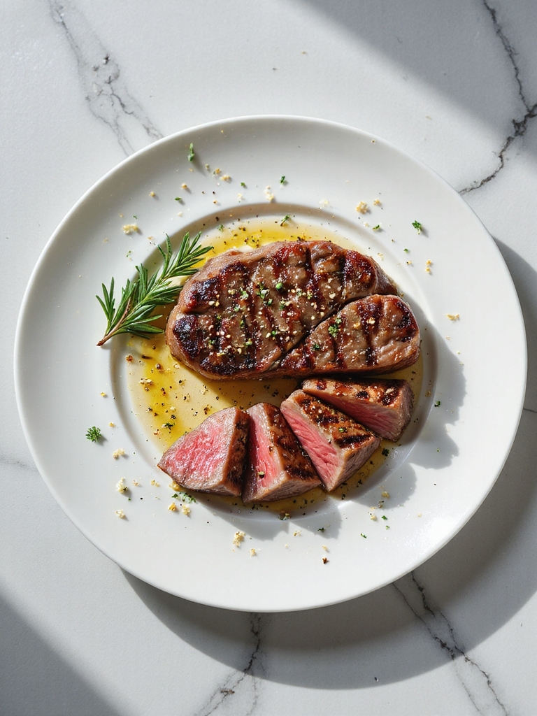 grilled herb infused round steak