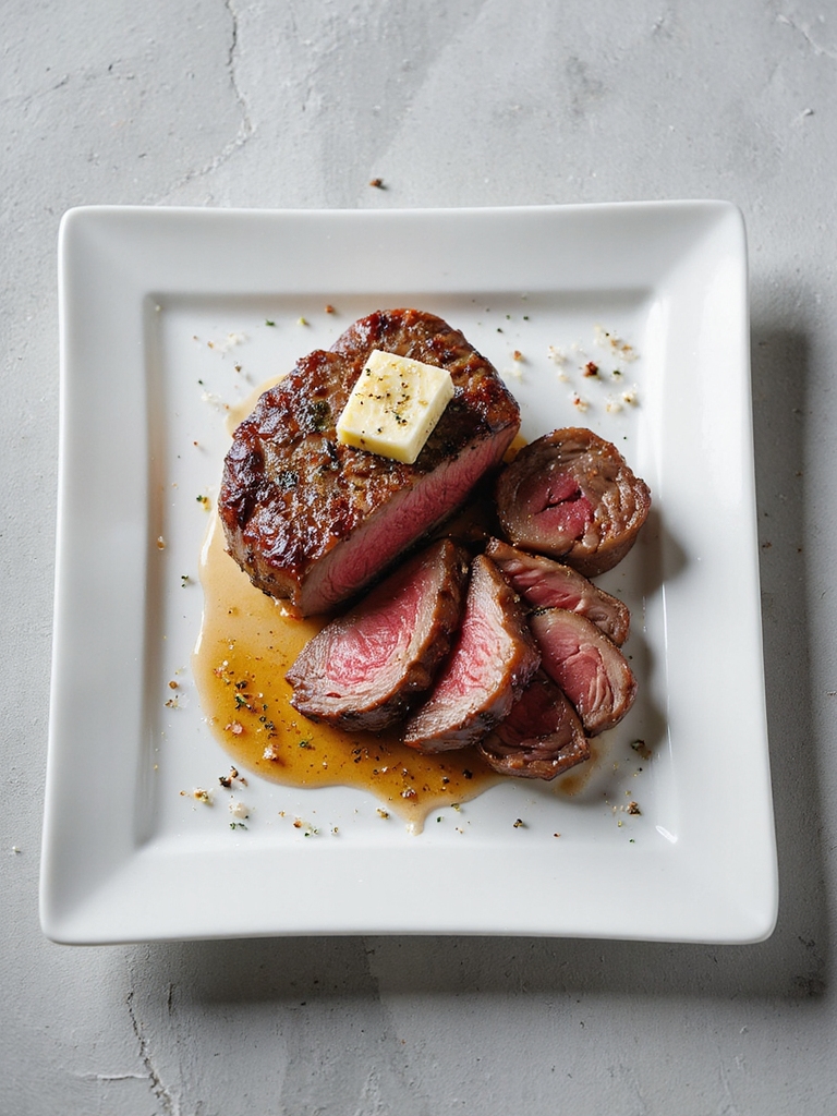 grilled juicy sirloin steak