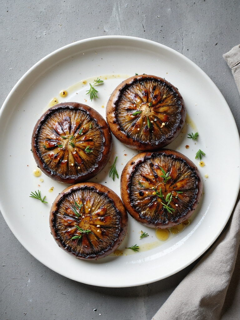 grilled marinated portobello caps