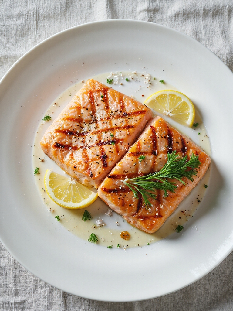 grilled salmon with herb marinade
