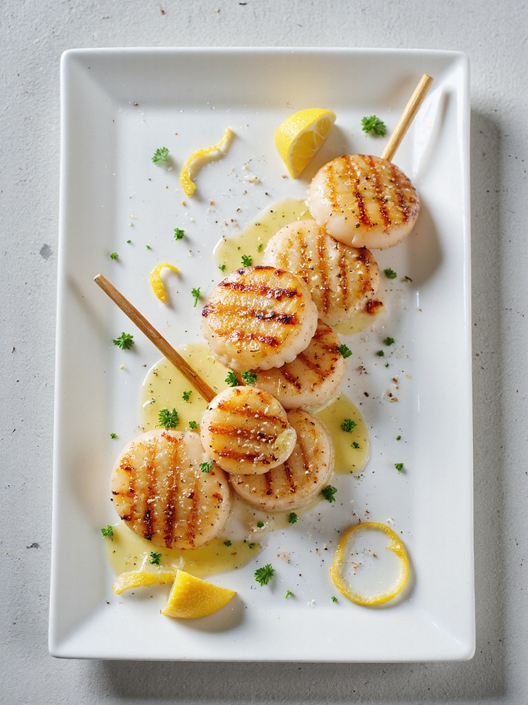 grilled scallop skewers recipe