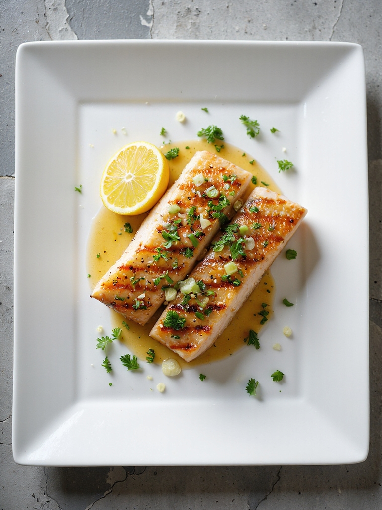 grilled sea bass with glaze
