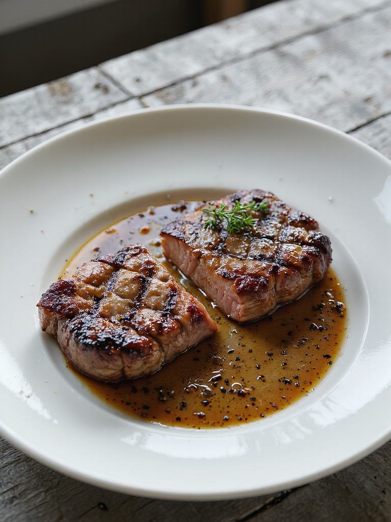 grilled smoky juicy pork