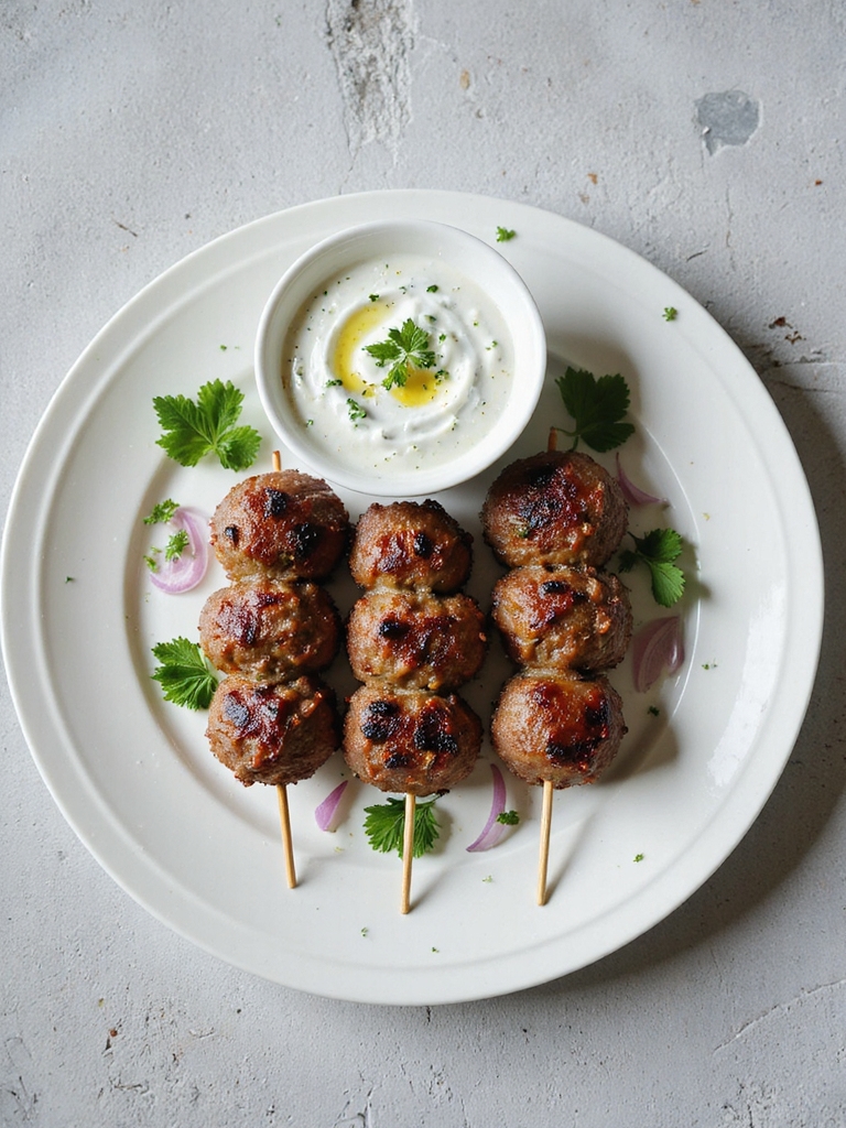 grilled spiced lamb skewers