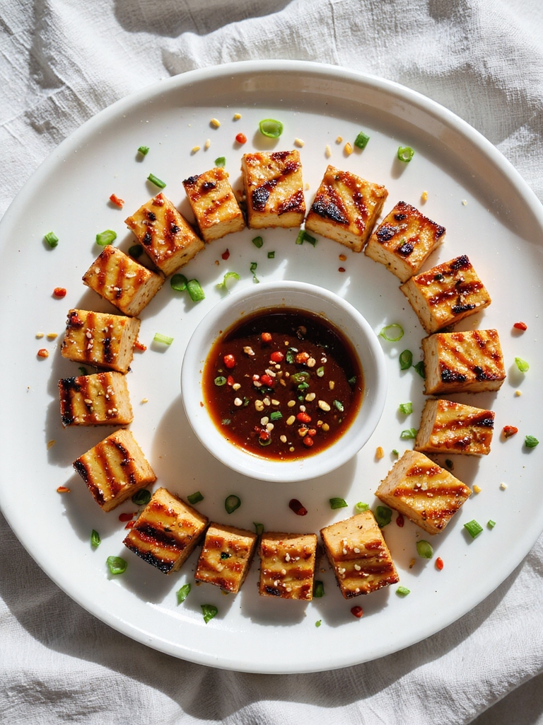 grilled spicy tofu bites