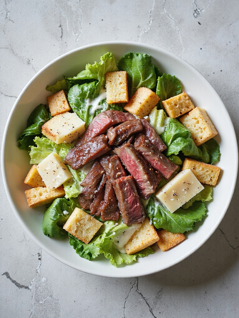 grilled steak caesar salad