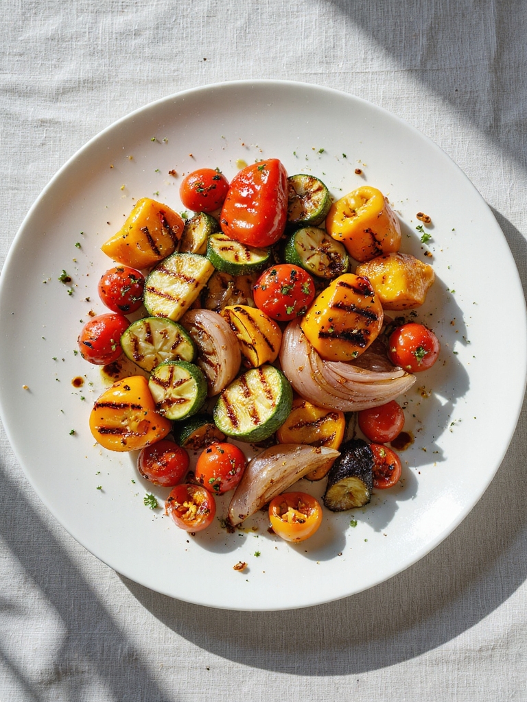 grilled vegetables with balsamic glaze