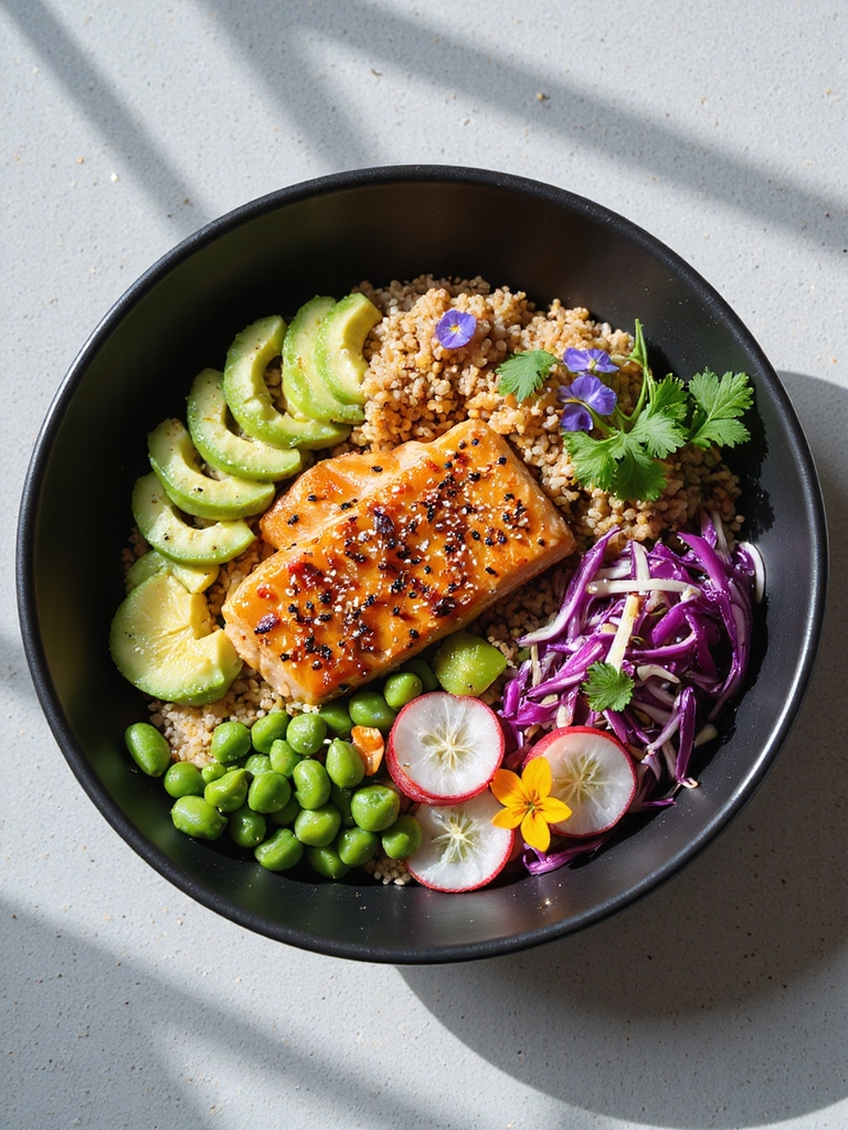 healthy and delicious salmon bowls