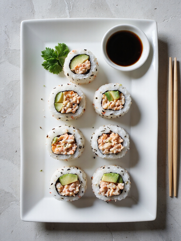 healthy crab salad sushi