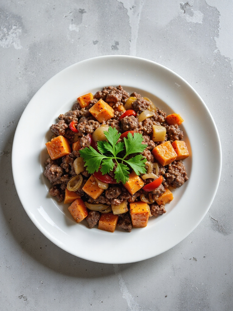 hearty beef and sweet potato