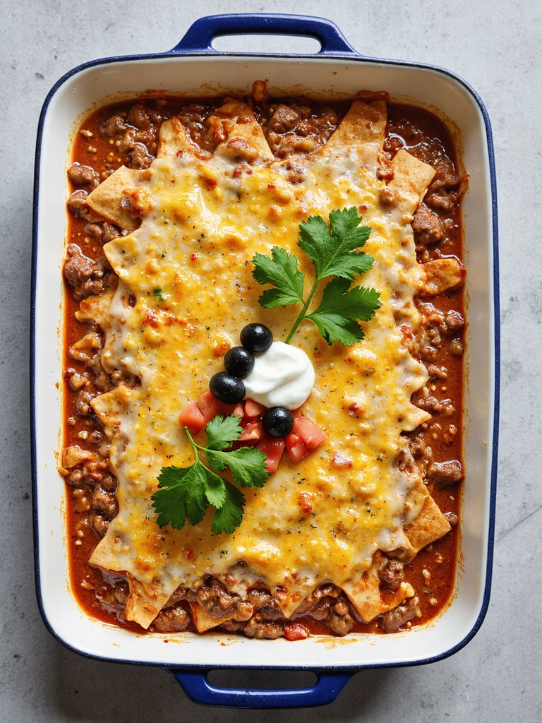 hearty beef enchilada casserole