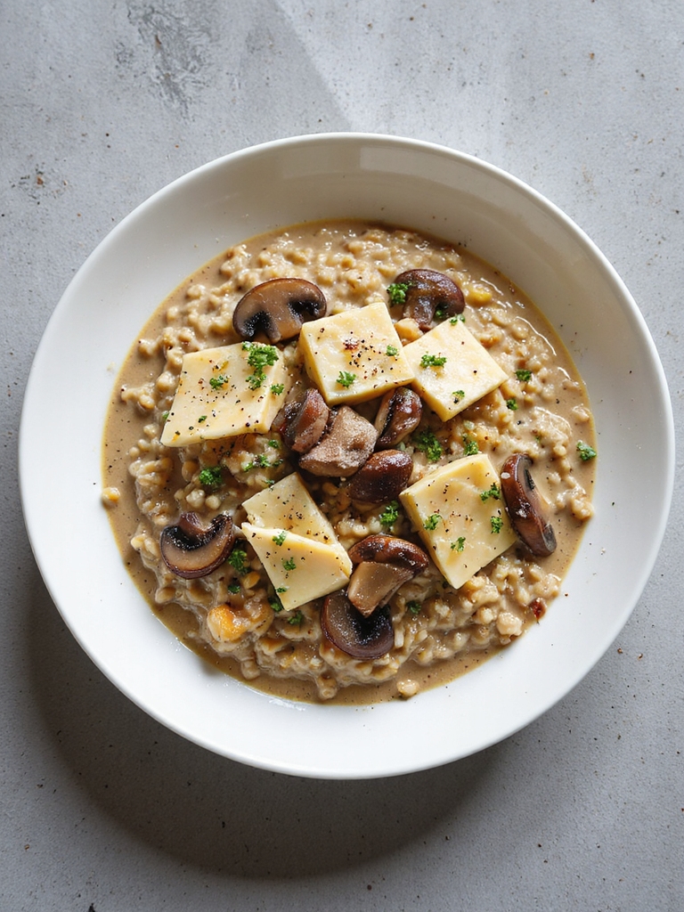 hearty beef mushroom risotto