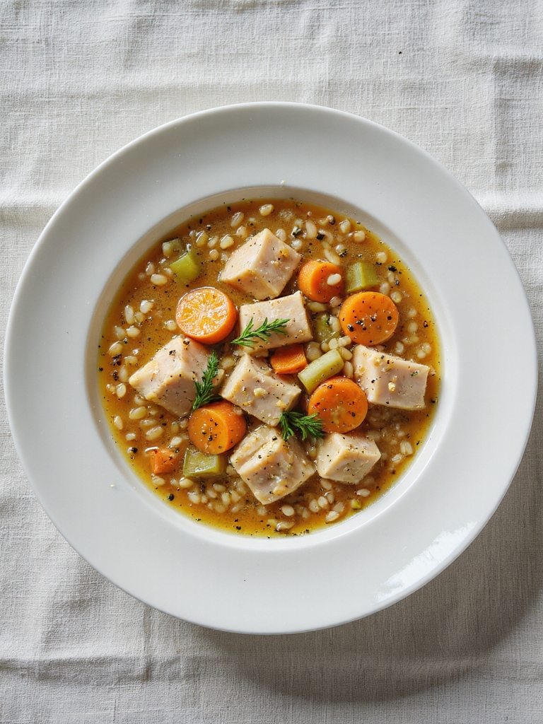 hearty chicken barley soup
