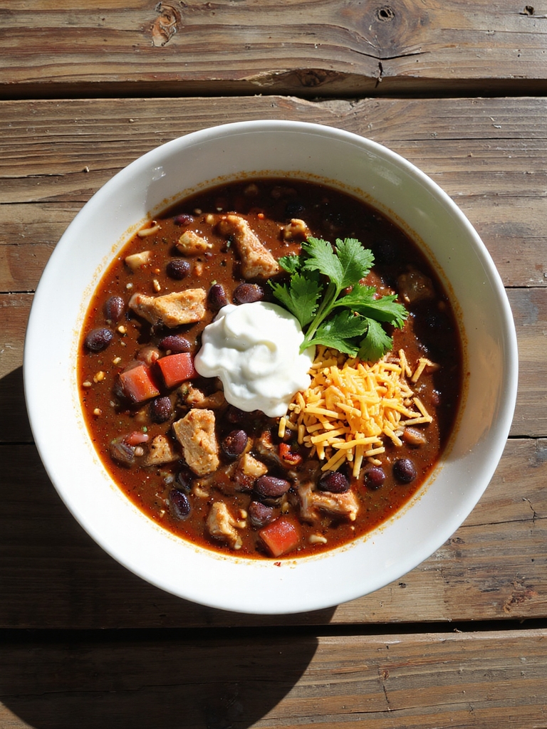 hearty chicken black bean chili