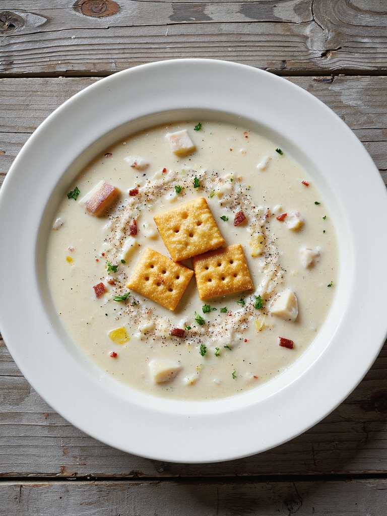 hearty creamy clam chowder