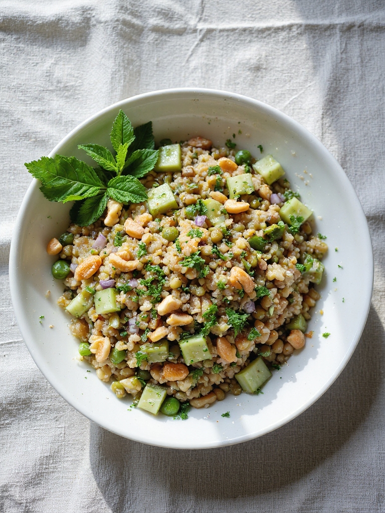 hearty grains and lentils