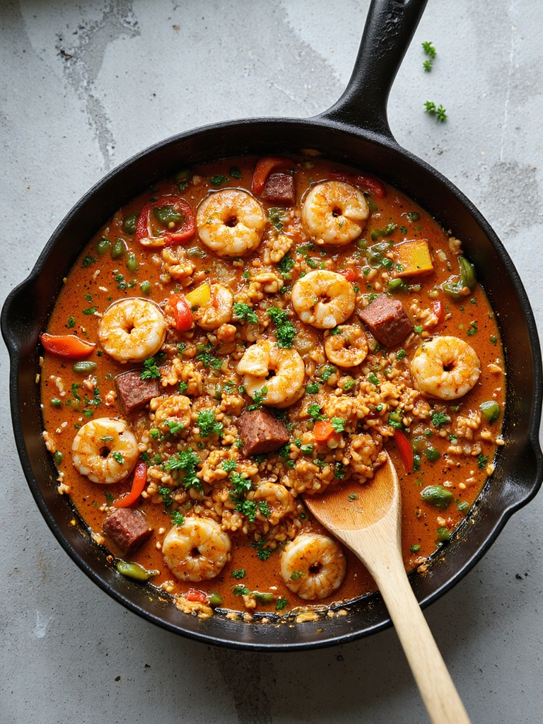 hearty one pot shrimp dish