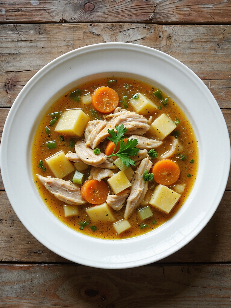 hearty rustic chicken soup