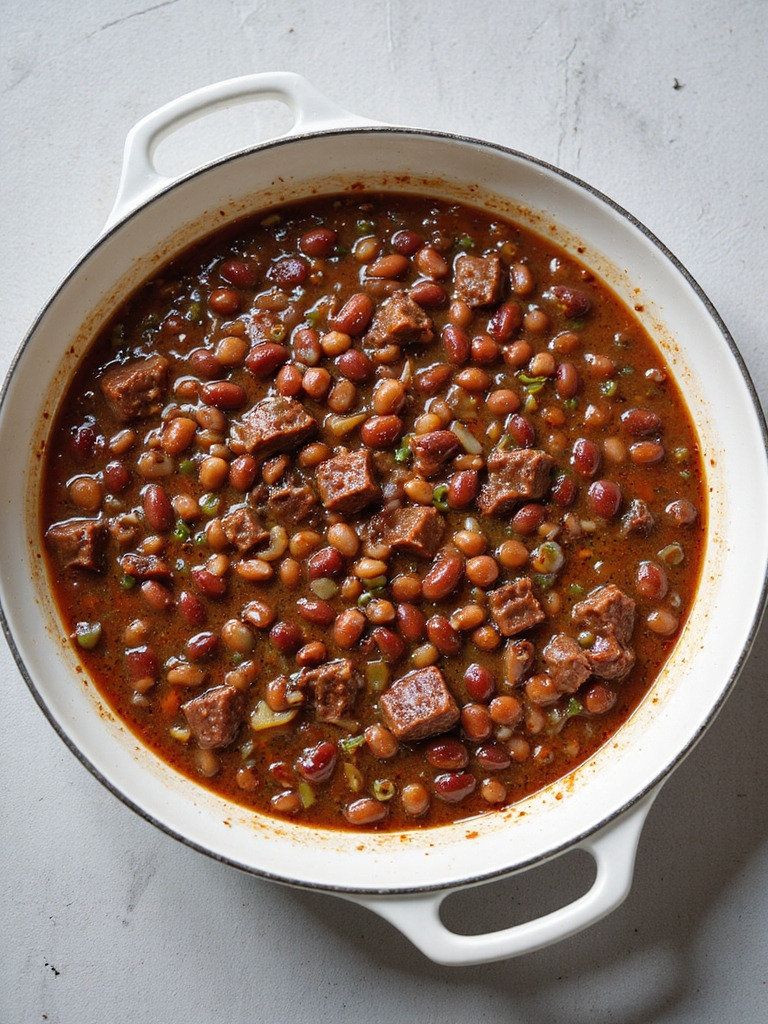hearty southern beef beans