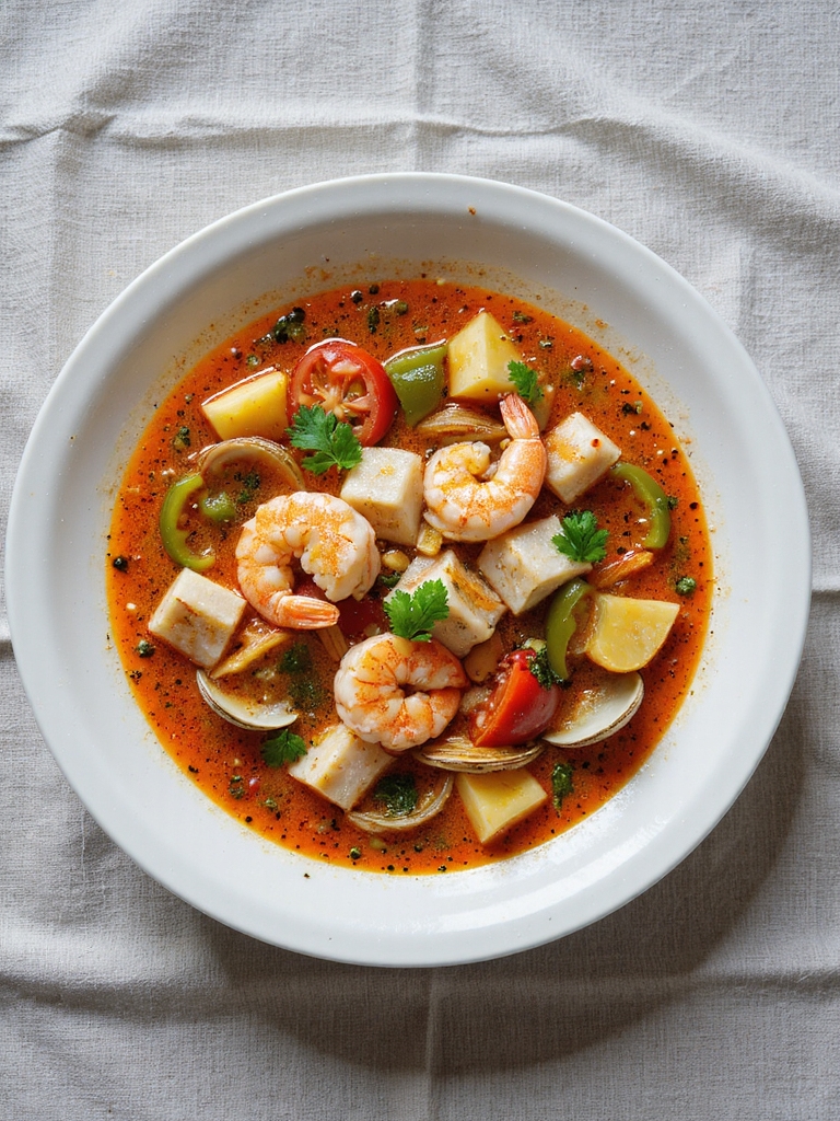 hearty tomato based fish stew