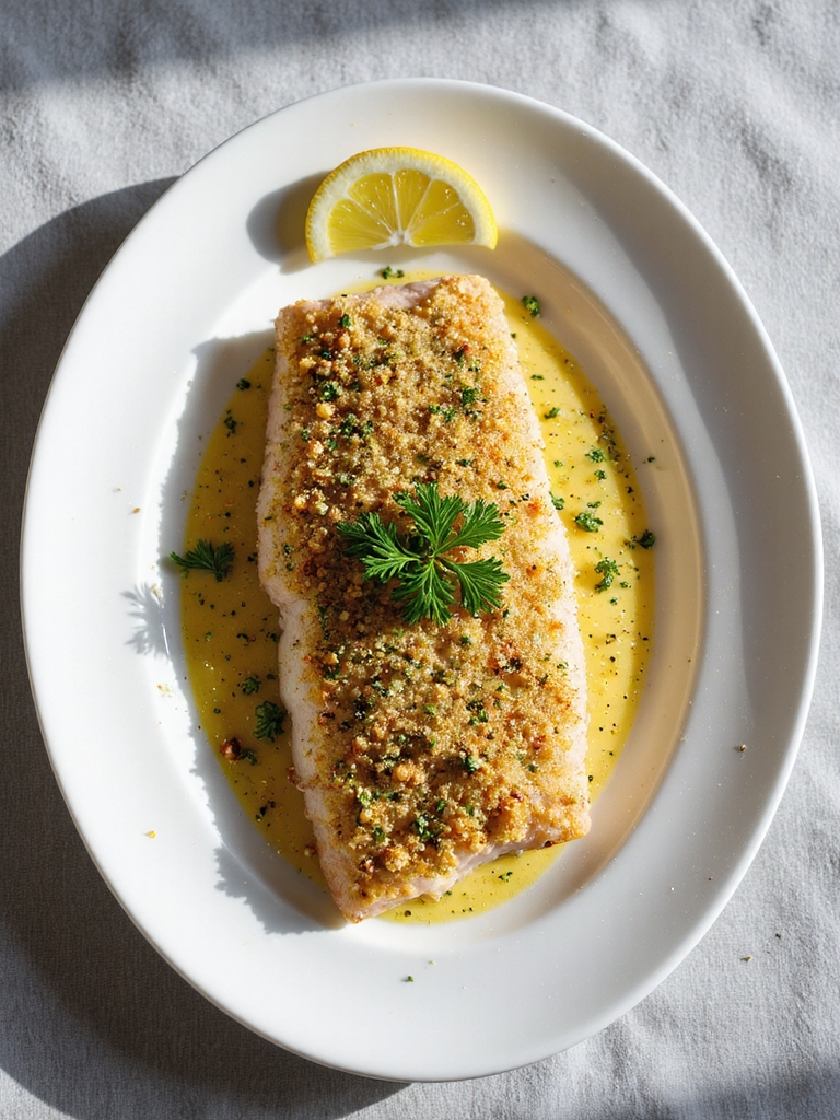 herb crusted flounder recipe