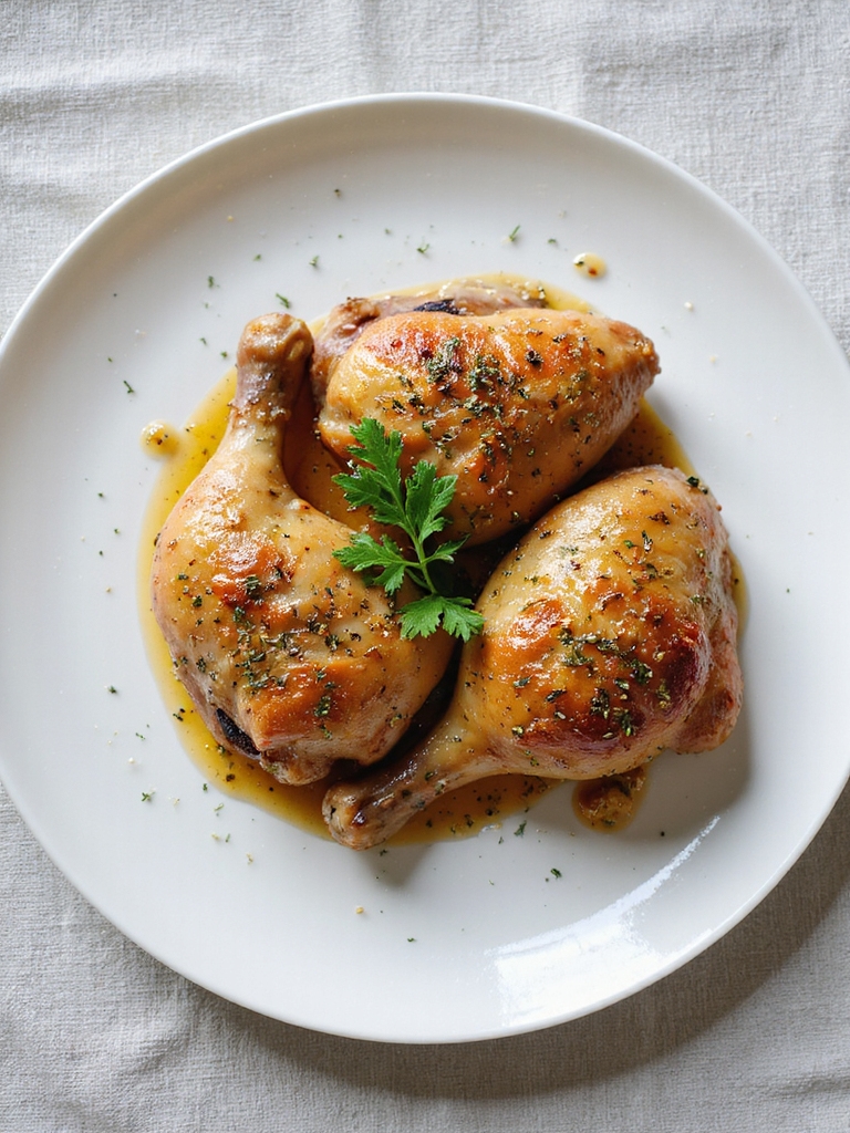 herb crusted juicy chicken legs