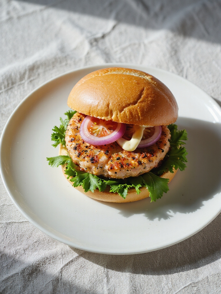 herb crusted salmon burger delight