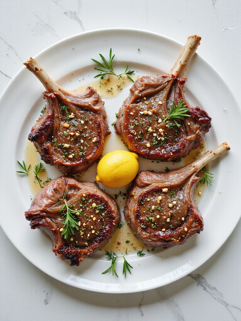 herb infused air fryer lamb