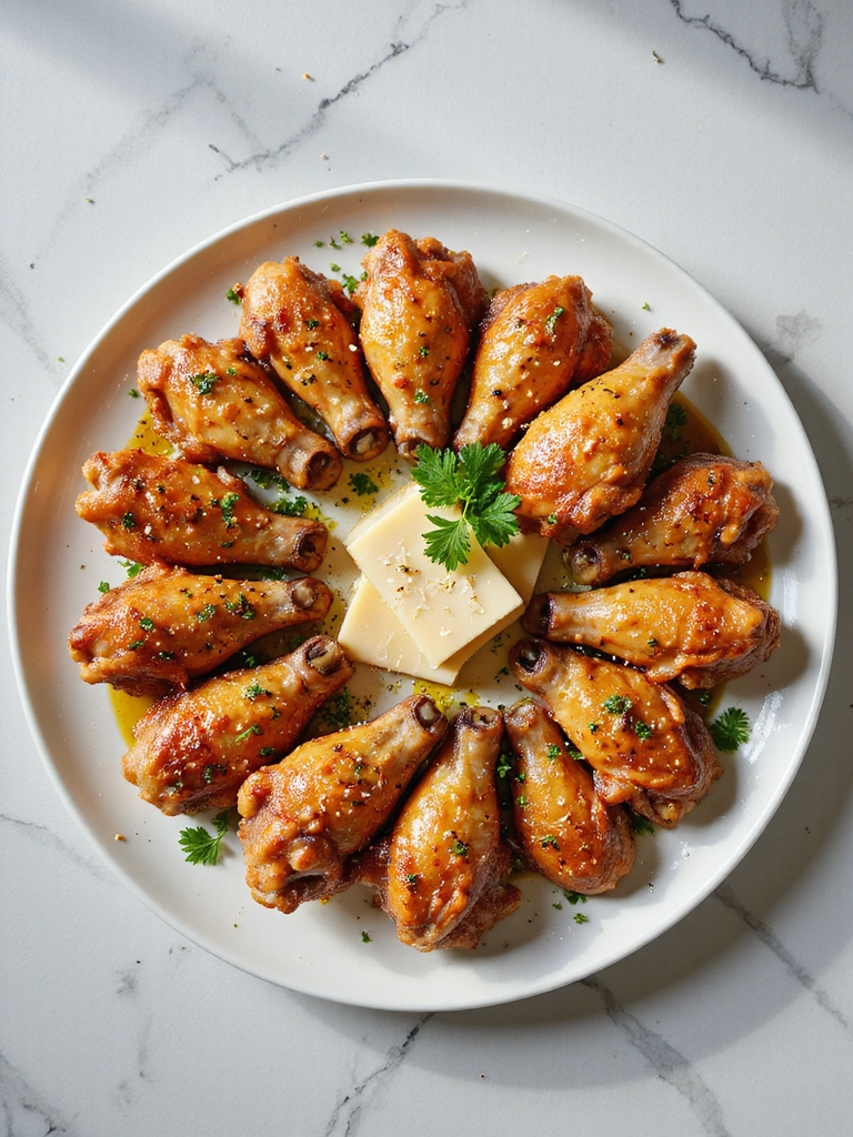 herb infused crispy chicken wings