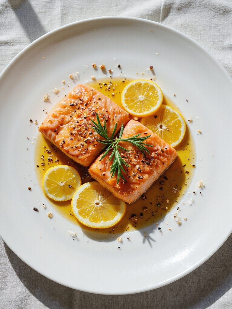 herb infused honey glazed salmon
