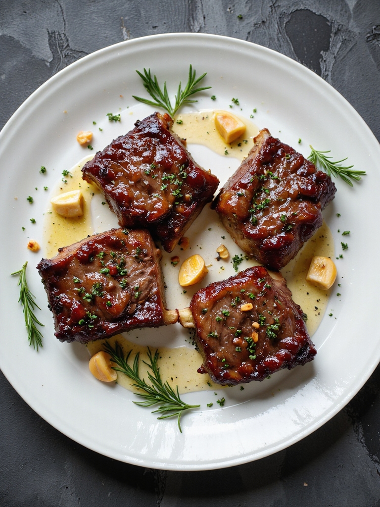 herbed garlic butter short ribs