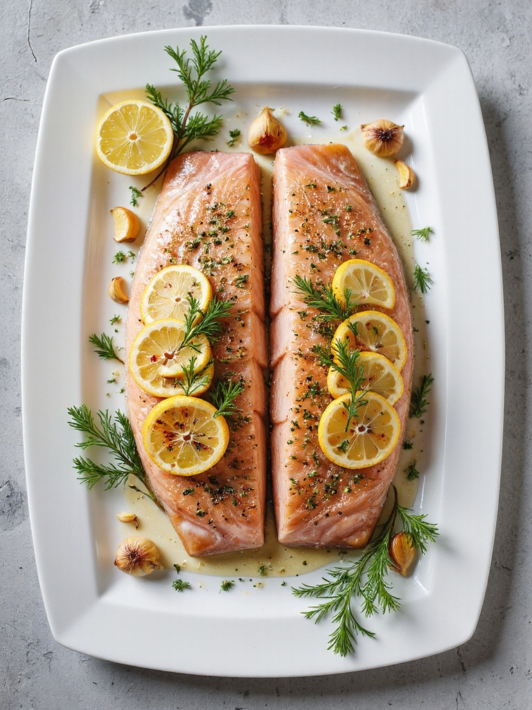 herbed lemon garlic trout