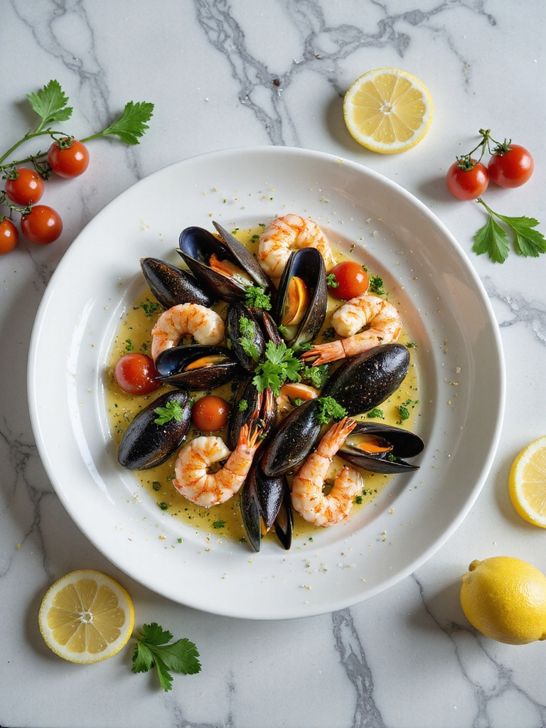 herbed seafood pasta delight