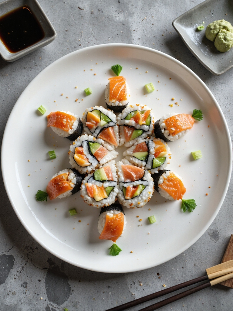 homemade spicy salmon roll