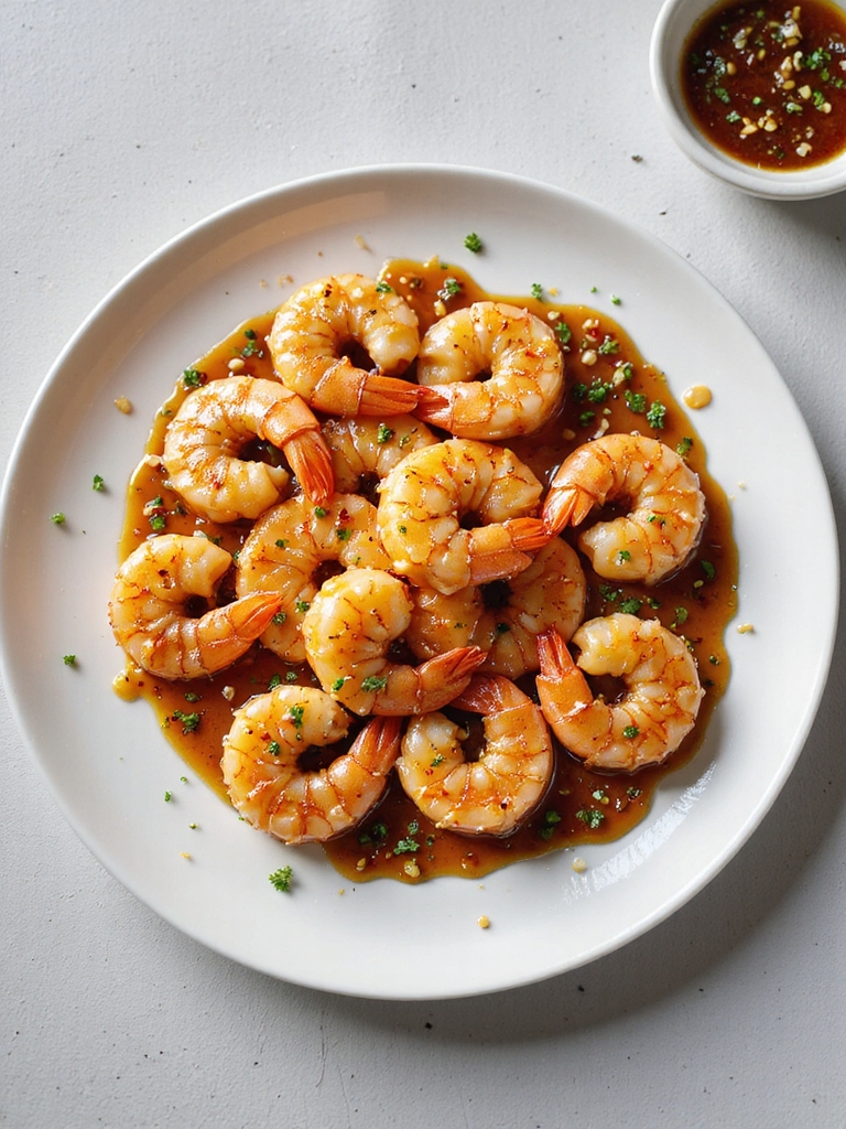 honey garlic air fryer shrimp