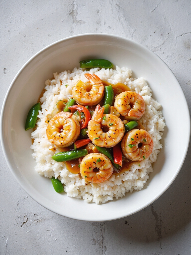 honey garlic shrimp bowl