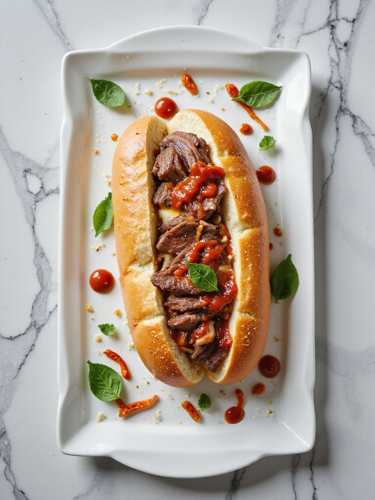 italian cheesesteak with marinara