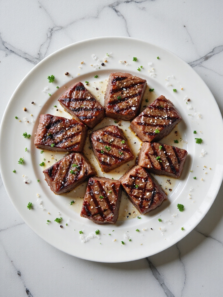 juicy grilled steak bites
