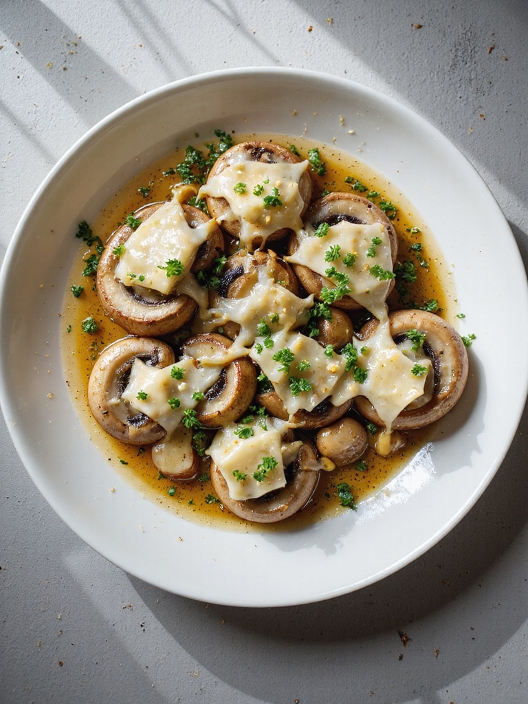 keto cheesy garlic mushrooms