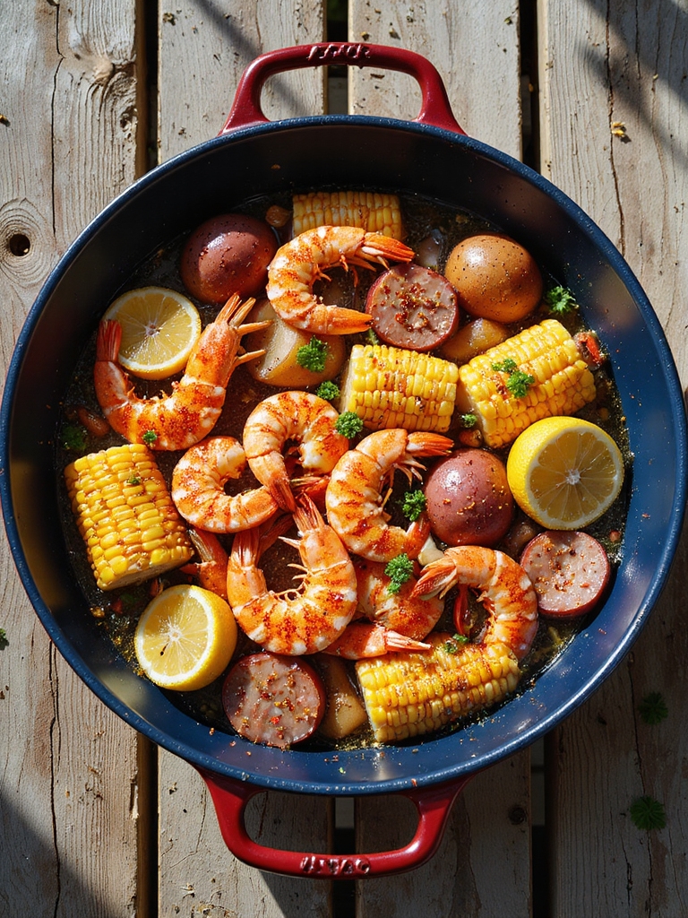 layered shrimp boil technique