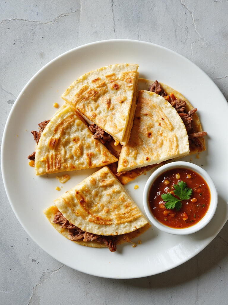 leftover beef cheese quesadillas