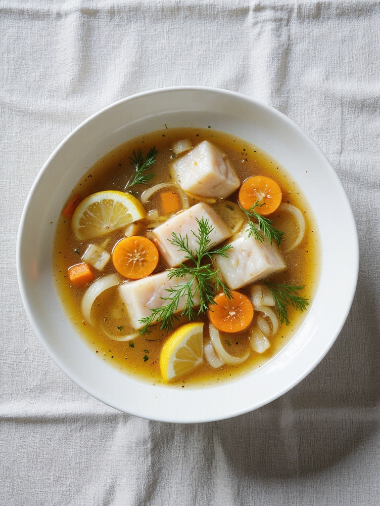 lemon dill fish soup recipe