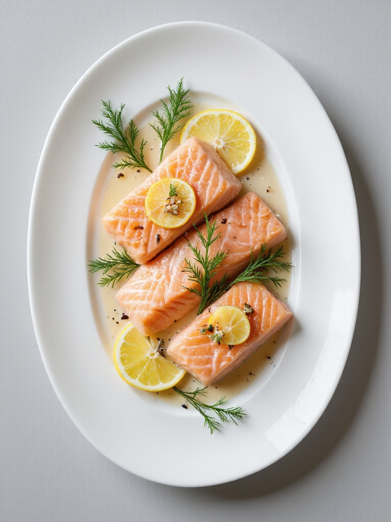 lemon dill poached salmon recipe