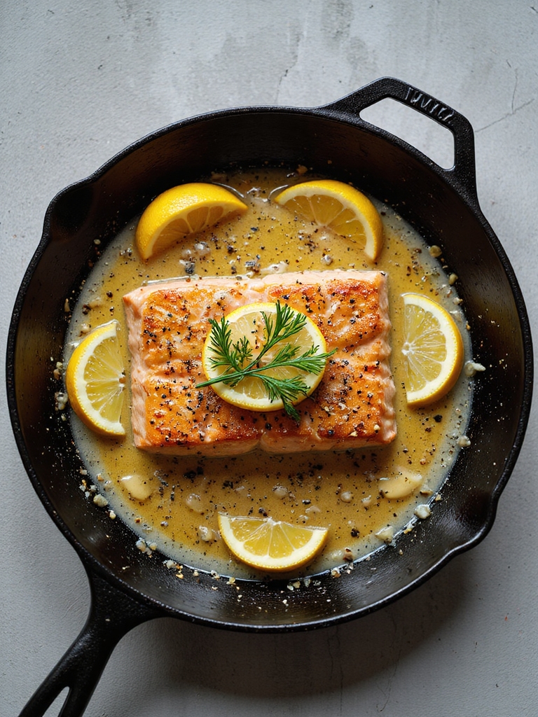 lemon dill salmon skillet recipe