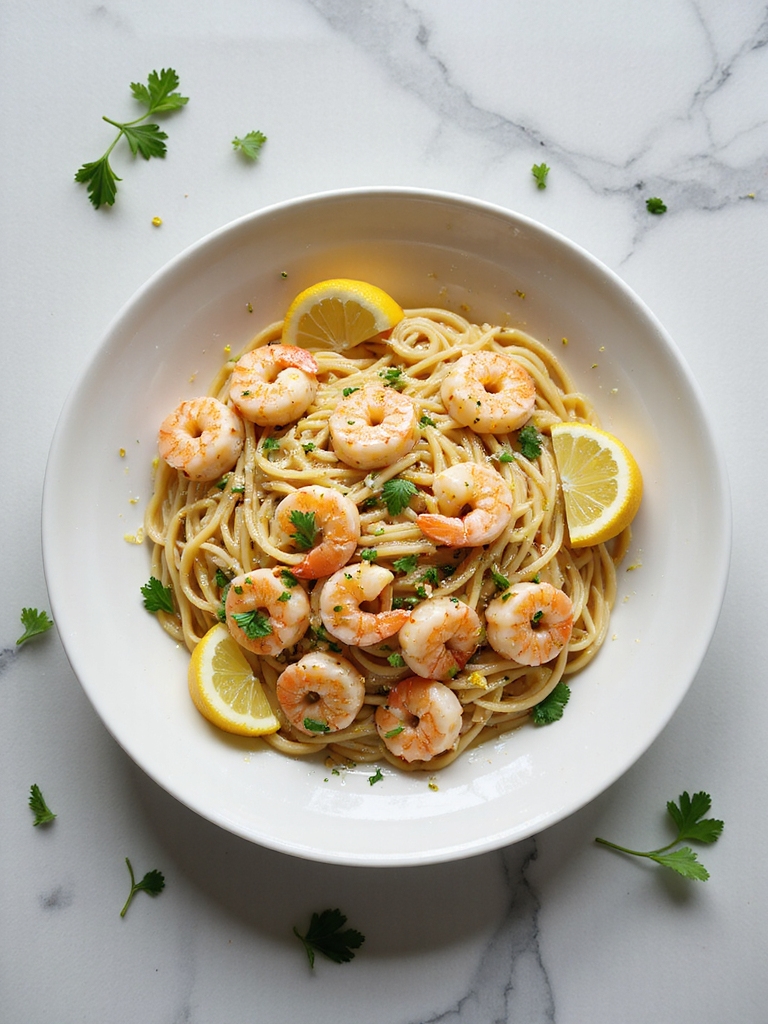 lemon garlic shrimp linguine recipe