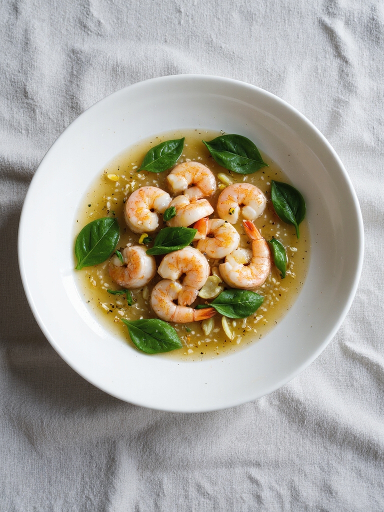 lemon garlic shrimp orzo soup