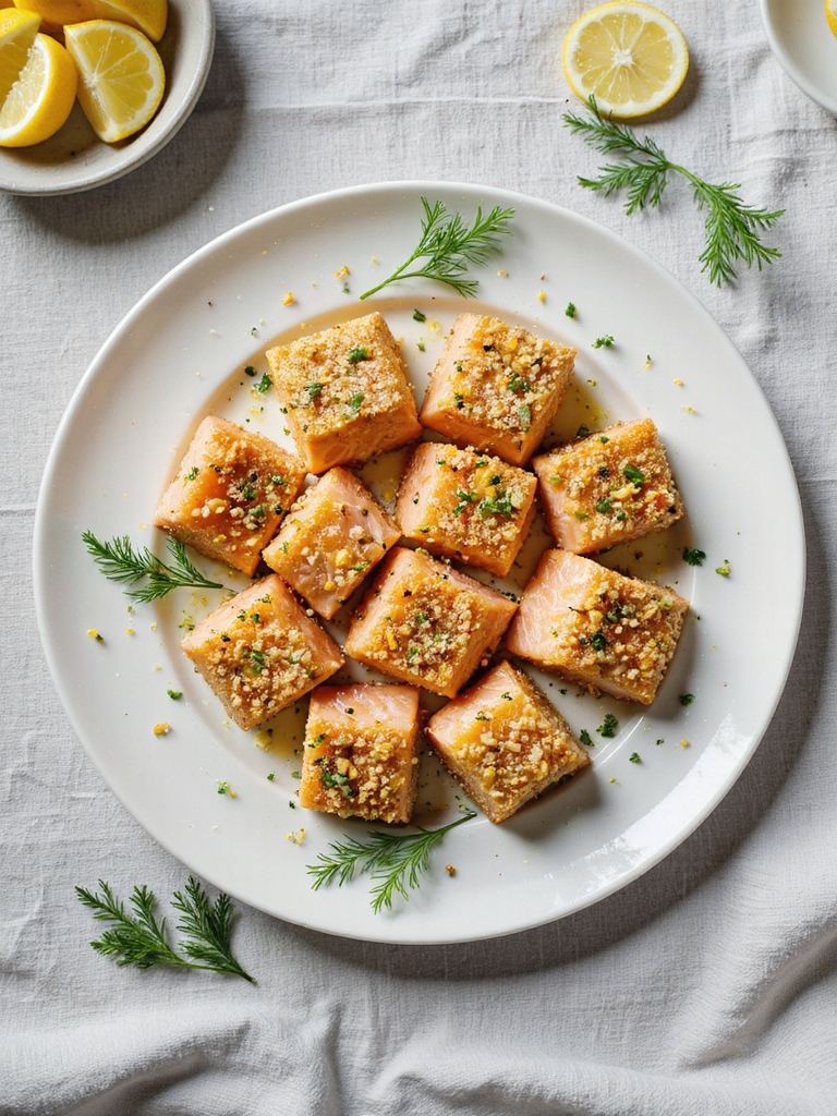 lemon herb salmon bites